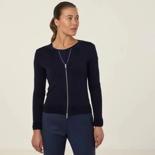 Picture of NNT Ladies Pure Wool Zip Front Cardigan